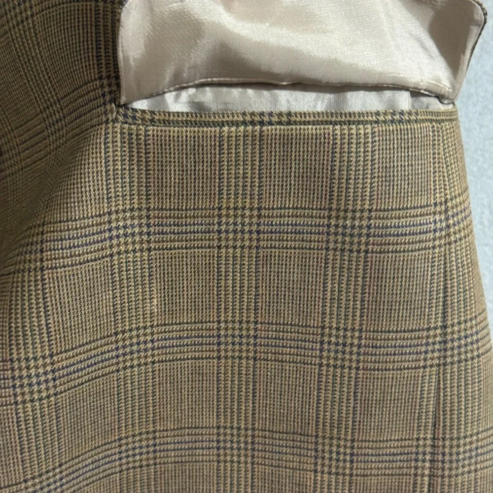 Lauren Ralph Lauren 100% Wool Glen Plaid‎ Blazer Brown Sport Coat Canada Made *